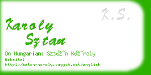 karoly sztan business card